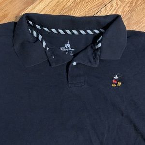 Walt Disney World Disney Parks Mickey‎ Mouse Embroidered XL Black Cotton Polo